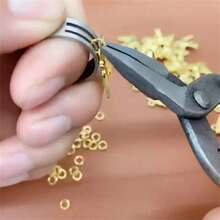 10pcs Copper Open Jump Rings, Convenient To Open, Suitable For DIY Jewelry Making Such As Bracelets, Necklaces, Best Choice For Jewelry Enthusiasts - Yellow Gold - View 7