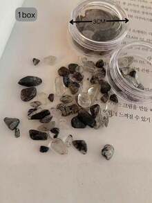 半盒不对称黑白虎眼石美甲装饰品、美甲配件、美甲组件，适用于美甲沙龙 - 彩色 - 查看 8