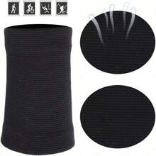 1 par de soportes de muñeca ligeros, transpirables y absorbentes del sudor, unisex, adecuados para deportes, fitness, actividades al aire libre, baloncesto, bádminton, entrenamiento de fuerza - Negro - Ver 3
