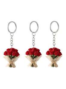 Elegante buquê de rosas em acrílico 2D, flores leves, pingente de buquê para o Dia dos Namorados, decoração interessante, acessório para mochila, pingente fashion, decoração para casa, decoração e pingente para carro, pingente para fone de ouvido, pingente para bolsa, presente acessório, presente perfeito para família e amigos, presente de Dia dos Namorados, presente de aniversário, presente de festa, presente de aniversário de casamento, presente de casamento - Multicolorido - Ver 19