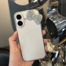 1 chiếc ốp lưng điện thoại trong suốt hình nơ đính kim cương 3D dễ thương, chống sốc, mềm mại, tương thích với iPhone 17/Air/17pro/17promax/16/16pro/16plus/16promax 16 15 14 13 12 11 Pro Max X XR 7 8 Plus, thích hợp làm quà tặng cho bạn bè và sử dụng cá nhân. - trắng - Xem 3