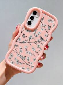 1 chiếc ốp lưng điện thoại TPU mềm mại, họa tiết cành cây và bướm vẽ tranh sơn dầu dễ thương, viền lượn sóng, tương thích với Apple 17 Pro Max, 17 Air, 17 Pro, 17, 16 Pro Max, 16 Plus, 16 Pro, 16, 15 Pro Max, 15 Plus, 15 Pro, 15, 14 Pro Max, 14 Plus, 14 Pro, 14, 13 Pro Max, 13 Pro, 13, 12 Pro Max, 12 Pro, 11 Pro Max, 11 Pro, 11, XS Max, XR, X/XS, 7 Plus, 8 Plus, Galaxy A03, A04, A05, A06, A11 - Hồng - Xem 3