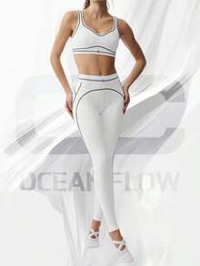 Airbrush High-Waist Heart Throb Legging - White/Black - View 3