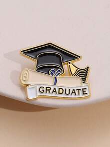 1pc Versatile Minimalist Creative Graduation Cap Brooch, Fashionable Personalized Jewelry Gift Suitable For Daily Wear, Commute, Vacation, Perfect For Party And Holiday, Multifunctional Accessory For Women's Casual And Resort Outfits - Multicolor - View 1
