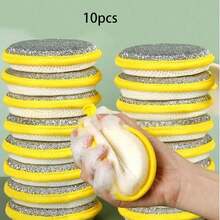 2/5/10pcs Double-Sided Washing Sponges, Kitchen Cleaning Pads For Pots & Dishes, Non-Stick, Random Colors - Multicolor - View 13