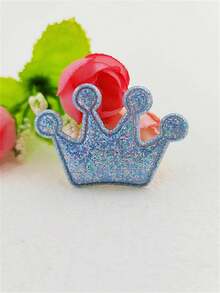 60pcs Shiny Powder Ultrasonic Embossed Crown DIY Jewelry Accessories, Handmade Headpiece Decoration Materials - Crown - View 6