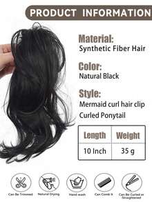 Dragon Bone-Shaped Hair Claw Lightweight Styling Curly Wig - Multicolor - View 4
