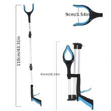 Portable Aluminum Alloy Garbage Clip, Household Telescopic Garbage Cutter, Cleaning Tool, No Need To Bend, Three Fold Ultra Long Foldable, With Magnetic Suction Head And Expandable Multifunctional Cleaning Pliers, Suitable For Bedrooms And Kitchens - Trash Tongs - View 3