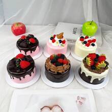 1个仿真生日蛋糕模型，适合烘焙店橱窗展示，不会融化或变形，避免食物浪费，并可作为婚礼和其他场景布置的精美装饰模型。 - 蛋糕模擬 - 查看 6