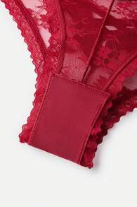 4/PCS Quần lót ren khoét sâu gợi cảm cho nữ có dây đeo chéo, Đồ lót lọt khe gợi cảm - Nhiều màu - Xem 8