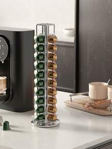 Capsule Holder, Electroplated Iron Capsule Rack, Home Storage Organizer - Multicolor - View 1