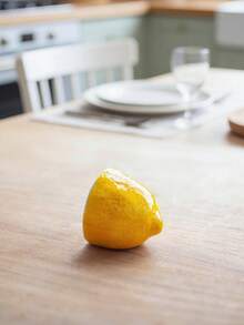 2pcs Lemon Shape Ceramic Salt And Pepper Shakers Set Cute Fruit Design Seasoning Bottles For Kitchen Dining Table Decor - Yellow - View 6
