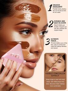 16PCS Makeup Tools Set Including:3PCS Makeup Sponges+3PCS Triangle Powder Puffs+3PCS Circular Powder Puffs+3PCS Facial Cleansing Sponges+1pc Hairband+2PCS Hand Bowl Strap+1pc Makeup Brush Cleaning Tools - Pink - View 10