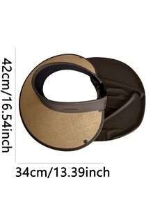 1 pieza Sombrero de sol ajustable para mujer con solapa en el cuello. Cuenta con un ala extra ancha para una protección solar completa y es plegable para una fácil portabilidad. Perfecto para actividades al aire libre, campamentos, picnics, vacaciones en la playa y otras ocasiones, y permite llevar coleta, Verano - Multicolor - Ver 2
