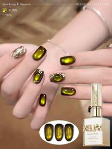2026 New Magnetic Cat Eye Gel Nail Polish, 40 Shimmery Reflective Colors, Fashionable Salon Art Cat Eye Gel Design - Multicolor - View 30