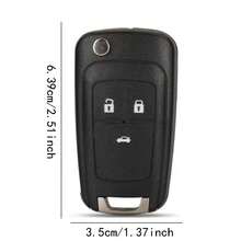 Jingyuqin Reemplazo para Chevrolet Cruze Epica Lova Camaro Impala OPEL VAUXHALL Insignia Astra Zafira Carcasa de llave remota plegable con hoja HU100 - Negro - Ver 6