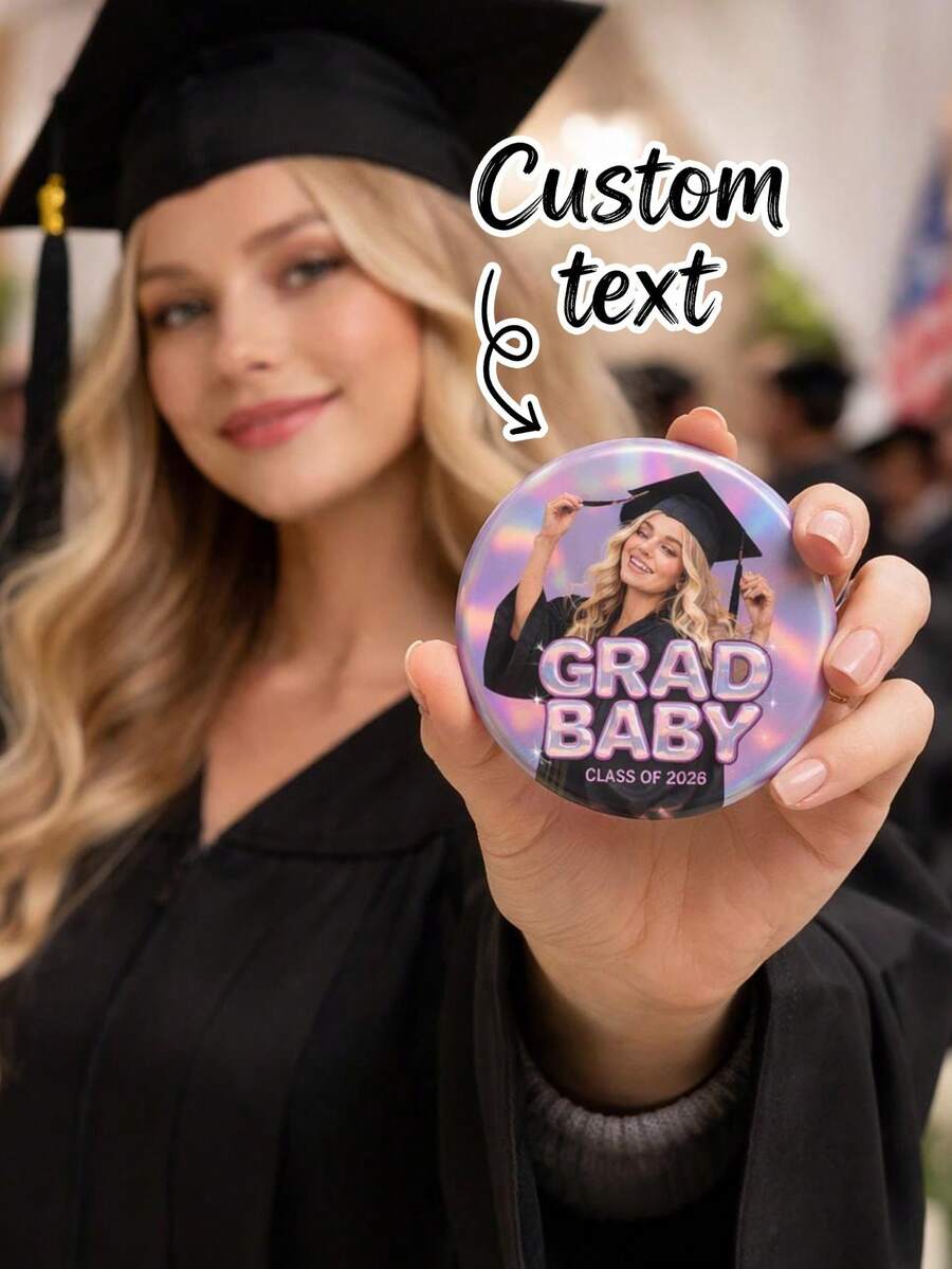2026 Personalized Graduation Badge, Custom Photo Graduation Badge, Class Of 2026 Badge, Premium Gift, Graduation Party Favor, Graduation Baby Badge - Multicolor - View 1