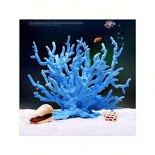 1pc Aquarium Landscape Decoration Realistic PVC Coral Tree Fish Tank Ornament Orange Pink Fluorescent Coral Micro Landscape Aquatic Box - A - View 10