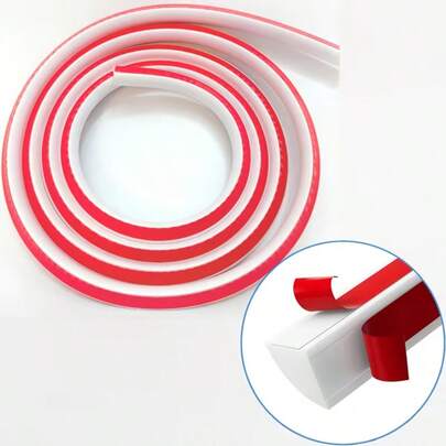 Nẹp trang trí góc tròn linh hoạt 1 cái/2m/78.74in, tự dính, dùng cho chân tường, mép sàn, cầu thang, mặt bàn, tấm chắn bếp, bồn tắm.