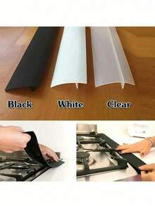 1pc/53cm Multi-Functional Silicone Filler Strip, Heat-Resistant Stovetop Countertop Sealing Tape, Anti-Oil Kitchen Storage Accessory (Suitable For Gas Stove), Daily Use, Home Supplies, Kitchen Tool, Kitchen Accessory - View 4