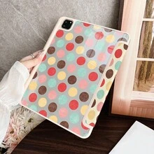 1个复古彩色波点印花平板电脑保护套，带笔槽，适用于iPad 10.9/10.2/Air 5/Pro 11/10/9.7/Air 2/(7代)/(8代)/Air 4/5/Pro 11/10代 10.9英寸（2022款），具备智能睡眠/唤醒功能，时尚平板电脑配件，兼容小米平板5/5 Pro/6/6 Pro/7/7 Pro、三星Galaxy Tab S10+/S9/A9。 - 彩色 - 查看 7