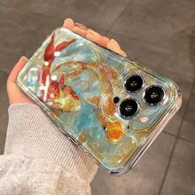 Two Koi Fish Pattern Space-Grade Drop-Proof Phone Case, Suitable for  17/16/15/14/13/12/11/X/XS/XS MAX/ProMax/Air/Plus and  Galaxy S Series. Provides Full Protection, Full Coverage, and Precise Fit. A Creatively  Case That Combines Style - Transparent - Übersicht 4