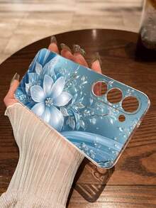 Étui de téléphone mode créatif minimaliste peint à plat, transparent et perforé avec motif floral, antichoc, compatible avec iPhone 17/17Pro/17ProMax, 16/11/16Pro/16Plus/16ProMax/16E/15ProMax/13/14/12/XS/XR/7G/8P, Galaxy S25/S25Plus/S25 Ultra/A16/A36/A26/A56/A50/A12/A32 - Multicolore - Voir 6