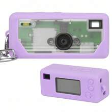 Silicone Case For CHARMERA Keychain Digital Camera Blind Box, Photo Mini Keychain Camera Sleeve With Precise Cutouts & Scratch Protection - Camera NOT Included (Box Only) - Mauve Purple - View 9