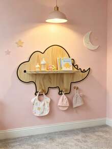 Prateleira de armazenamento prática em formato de dinossauro para crianças, ideal para sala de estar e quarto infantil, para guardar diversos itens infantis. - Multicolorido - Ver 10