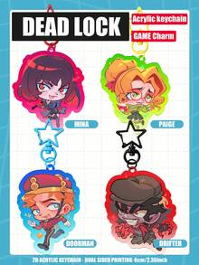 Móc khóa Deadlock, móc khóa acrylic 2D kiểu hoạt hình có hình các nhân vật Mina, Paige, Doorman, Drifter, móc khóa hoạt hình dễ thương, mặt dây chuyền móc khóa acrylic, phụ kiện móc khóa 2D, quà tặng móc khóa trang trí cho bạn bè - DL - Xem 9