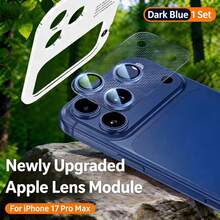 NNBILI 1片藍色金屬網格散熱底膜，適用於 Apple 17 Pro Max/18 Pro Max 鏡頭，超薄隱形全覆蓋防塵網膜，兼容 17 Pro 鏡頭保護膜，靜電吸附 IP - 藍色 - 查看 7
