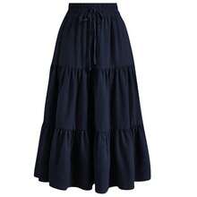 Women Sports Sweater Skirts - Dark Blue - View 4