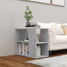 vidaXL Side Table, Sideboard, Chest Of Drawers, Side Shelf, Cabinet, Multi-Purpose Cabinet, Freestanding Shelf, Concrete Grey, 60x30x50cm, Wood-Based Material - 混凝土灰 - 查看 8