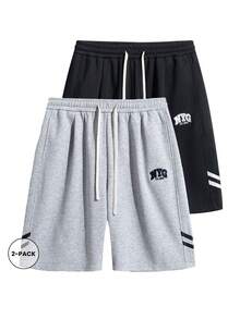 Quần short ống đứng thêu 2 mảnh cỡ lớn, rộng rãi và thoải mái - Nhiều màu - Xem 1