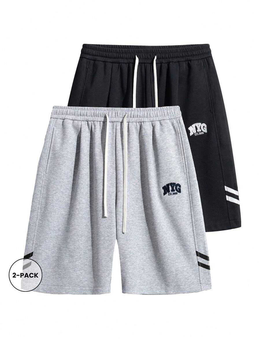 Quần short ống đứng thêu 2 mảnh cỡ lớn, rộng rãi và thoải mái - Nhiều màu - Xem 1