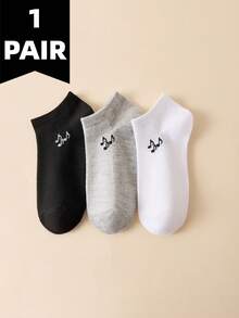 1/3/6 pares de calcetines tobilleros bajos para mujer, de tela de malla, con estampado de notas musicales, de estilo casual adecuados para uso diario, oficina y caminar - Multicolor - Ver 12