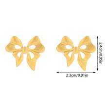Gold Bowknot Earrings, Vintage Fashion Jewelry For Women, Stainless Steel Material, Cute, Playful, Elegant And Fresh, Suitable For Daily Wear, Dates, Commuting, Vacation, Can Be Paired With Coats, Knits, Shirts, A Perfect Gift For Ladies, Top Choice Accessory For Girls - Multicolor - View 7