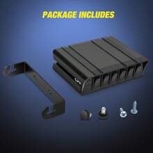 Caja de Interruptores Basculantes de 6 Bandas SPST 6 Gang ON Off Rocker Switch Panel 12V 24V LED - Negro - Ver 3