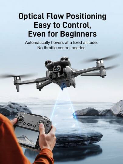 AXNEN 2026 Upgraded GT50 Brushless Dual Camera Drone With VR Goggles, Landing Pad, Memory Card And 4.3" Remote Controller - Brushless Motor, Electronic Image Stabilization, Long-Lasting Battery, Optical Flow Hovering, Gesture Control - Perfect Christmas Gift