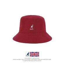 Kangol Kangaroo Hat With Letter Embroidery - A Fishing Hat For Winter With Added Insulation For Sun Protection.This Bucket-Shaped Hat Is Suitable For Both Men And Women And Is A  Brand Product. RO8I - 毛巾款-紅色[三標-高版] - 查看 12