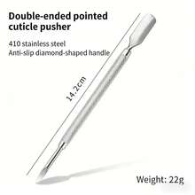 2pcs Double-Headed Callus Remover - Stainless Steel Cuticle Pusher And Callus Removal Tool With Sharp Edges For Manicure And Pedicure Care - Silver - View 4