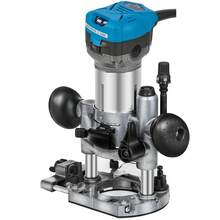 Fresadora compacta de 1,25 HP con base fija, base de inmersión y base inclinable, kit de fresadora para madera de velocidad variable, par máximo de 30 000 RPM para carpintería y fabricación de muebles - base de inmersión y base inclinable - Ver 10