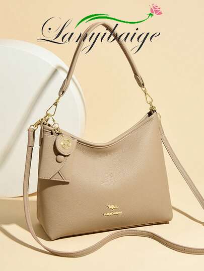 LANYIBAIGE 2026款奢华PU皮革大容量手提包 女士包 设计师托特包 单肩斜挎包 女士购物邮差包