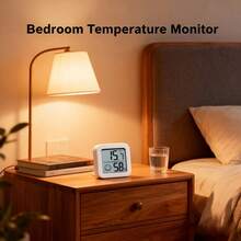 6pcs Smiling Face Digital Thermometer Hygrometer - Accurate Measurement, Dual Temperature & Humidity Display, Long Battery Life, & Stylish, Portable Adhesive Back Design, High-Precision Sensor, Suitable For Home/Bedroom/Greenhouse Indoor Monitoring - A - View 12