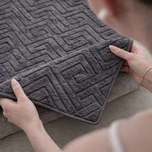 Tokyo Non-Slip Rug With High Relief Geometric Pattern For Living Room/Bedroom, 1.40m X 2.00m Or 2.00m X 2.40m - Xám đậm - Xem 6
