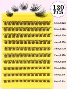 120pcs DIY Eyelash Extension Kit, For Creating Natural & Voluminous Lash Effect, Easy Home Application (Salon-Like Lash Effect) - View 3