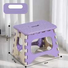 Taburete plegable portátil de plástico, escalón para el hogar, baño, cocina - multicolor - Ver 8