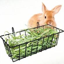 Metal Rabbit Feeder Basket With Hay Rack, Grid Design - Elevated Hay Rack For Small Pets, Durable Cage With Leak-Proof Design For Easy Cleaning, Pet Feeding Station | Cylindrical Wire Frame | Sturdy And Durable Structure, Rabbit Feeder - View 15