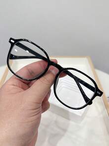 1副女士休闲复古方形有色时尚平光眼镜，适合日常佩戴和街头摄影 - A - 查看 7