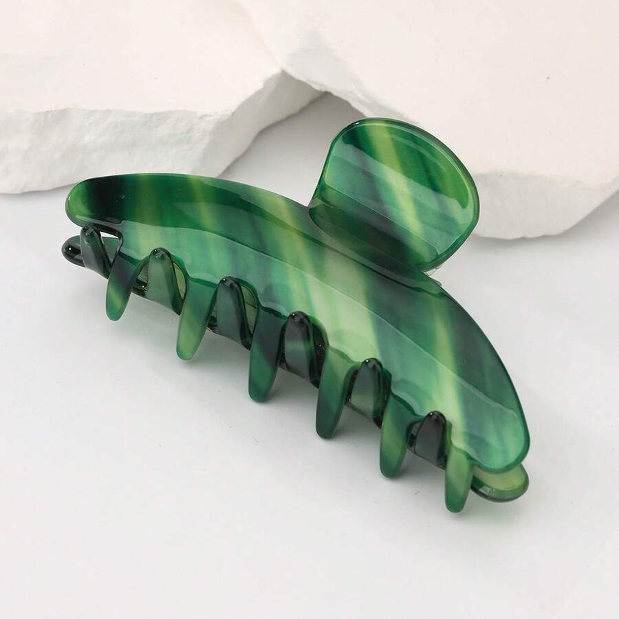 1 chiếc kẹp tóc lớn màu xanh đậm sang trọng, kiểu dáng thanh lịch dùng cho kiểu tóc búi cao. - Nhiều màu - Xem 1